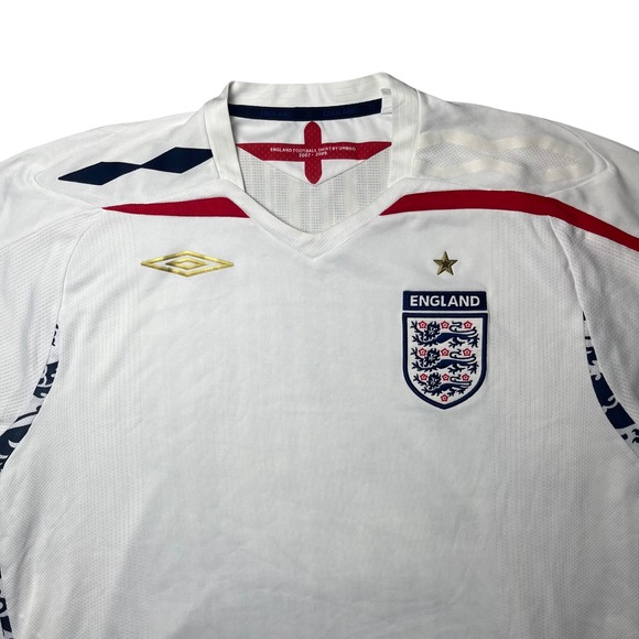 Umbro Other - Umbro England Football Shirt Mens XL White 2007-2009 Home Soccer Jersey
